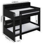 Kids Bunk Bed with Stairs and Storage