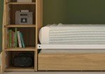 White Bunk Beds with Trundle and Storage Stairs