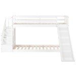 Kids Bunk Bed with Stairs and Ladder