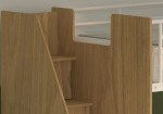 White Bunk Beds with Trundle and Storage Stairs