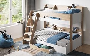 Stylish Triple Bunk Bed With Storage For Kids 1031