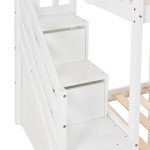 Kids Bunk Bed with Stairs and Ladder