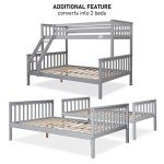 Triple Sleeper Wooden Bunk Bed – Grey Finish