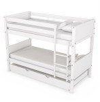 Kids Bunk Bed with Trundle and Stairs