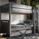 Battalion Gaming Bunk Bed with Trundle - Grey
