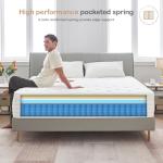 Hiepunos 10.2 Inch Pocket Spring Single Mattress