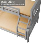 Triple Wooden Bunk Bed for Kids – Grey