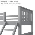 Triple Wooden Bunk Bed for Kids – Grey