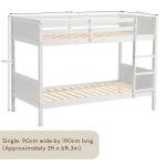 Junior Vida Gemini White Pine Bunk Bed Frame