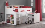 Julian Bowen White Wood Midsleeper Bunk Bed