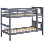 Milan Bunk Bed - Twin Sleeper, Grey Pine