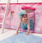 White Mid Sleeper Cabin Bed with Fairy Tent