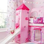 White Mid Sleeper Cabin Bed with Fairy Tent