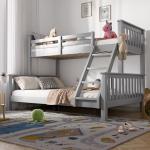 Blisswood Triple Bunk Bed In Grey Solid Pine