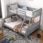 Blisswood Triple Bunk Bed In Grey Solid Pine