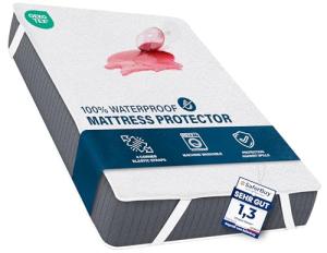 Waterproof Euro Single Bed Mattress Protector White
