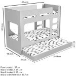 Kids Bunk Bed with Trundle for Extra Sleep Space