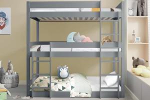 Triple Sleeper Wooden Bunk Bed for Kids