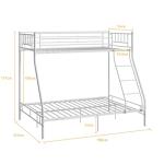 Triple Metal Bunk Bed Frame for Kids and Adults