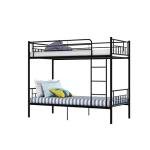 Panana Black Twin Metal Bunk Bed Frame