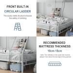 Triple Metal Bunk Bed Frame for Kids and Adults