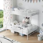 Triple Metal Bunk Bed Frame for Kids and Adults