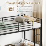 VECELO Metal Bunk Bed with Trundle and Ladder