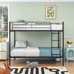JURMERRY Heavy Duty Black Metal Bunk Bed