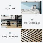 VECELO Heavy Duty Metal Bunk Bed with Ladder