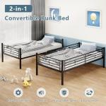 VECELO Heavy Duty Metal Bunk Bed with Ladder