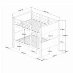 Langham Heavy Duty 3FT Single Bunk Bed