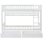 Wooden Bunk Bed with Storage and Shelf