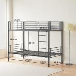Bircham Metal Bunk Bed for Adults - Easy Assembly