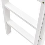White Bunk Bed with Shelf for Kids and Teens