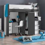 High Sleeper Bunk Bed with Storage and Desk