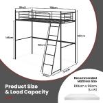 Multigot Loft Bunk Bed with Safety Guardrail