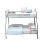 Silver Triple Sleeper Metal Bunk Bed Frame