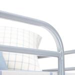 Silver Triple Sleeper Metal Bunk Bed Frame