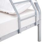 Silver Triple Sleeper Metal Bunk Bed Frame