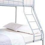Silver Triple Sleeper Metal Bunk Bed Frame