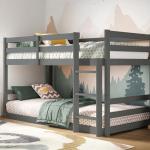 Flair Furnishings Low Bunk Beds for Kids - Grey