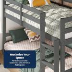 Flair Furnishings Low Bunk Beds for Kids - Grey