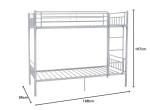 Panana Metal 3FT Bunk Bed Frame with Guardrail