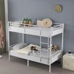Twin Over Twin Metal Bunk Bed with Ladder
