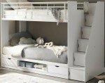 Grey Bunk Bed with Storage and Versatile Stairs