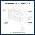 Modern Pine Bunk Bed With Removable Safety Panels