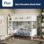 Modern Pine Bunk Bed With Removable Safety Panels