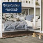 Modern Pine Bunk Bed With Removable Safety Panels