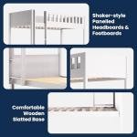 Modern Pine Bunk Bed With Removable Safety Panels