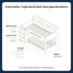 Flair Furnishings Kids Triple Bunk Bed with Trundle